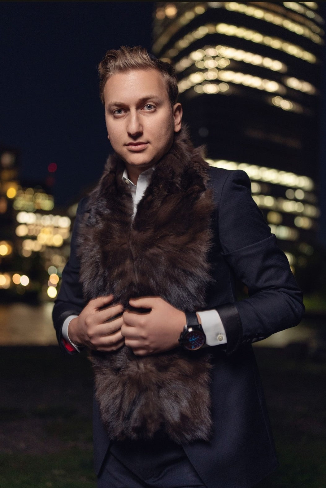 Sable fur scarf